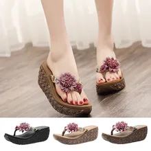 Women Ladies Fashion Wedges Flower Loafer Causal Beach Slipper Shoes Sandals summer slippers women 2019 flip flops women Women Ladies Fashion Wedges Flower Loafer Causal Beach Slipper Shoes Sandals summer slippers women 2019 flip flops women