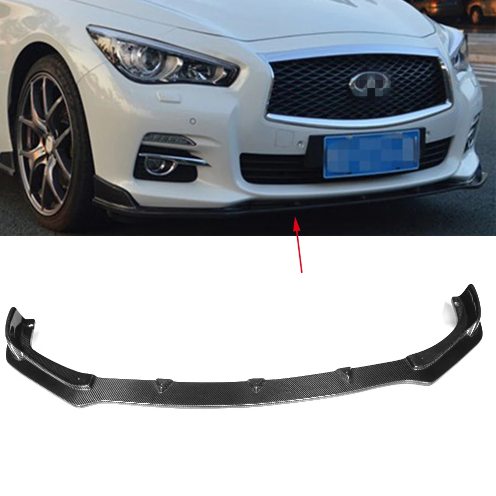 Buy Q50 Front Bumper Diffuser lip Carbon Fiber Car