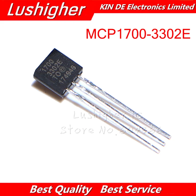 10 шт MCP1700-3302E TO92 MCP1700-3302E/TO MCP1700 3302E новый оригинальный | Электронные компоненты и
