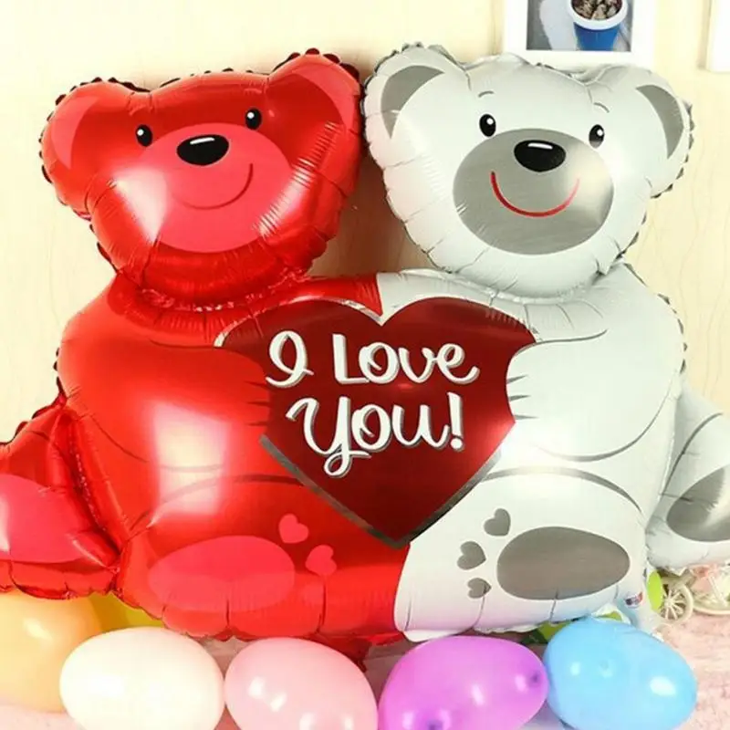 С надписью I Love You bear воздушные шары надувные для украшения фольгированный шарик