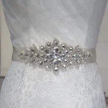 Inofin стразы свадебный пояс Кушак серебряный кристалл алмаза пояс невесты для свадебного платья свадебные украшения