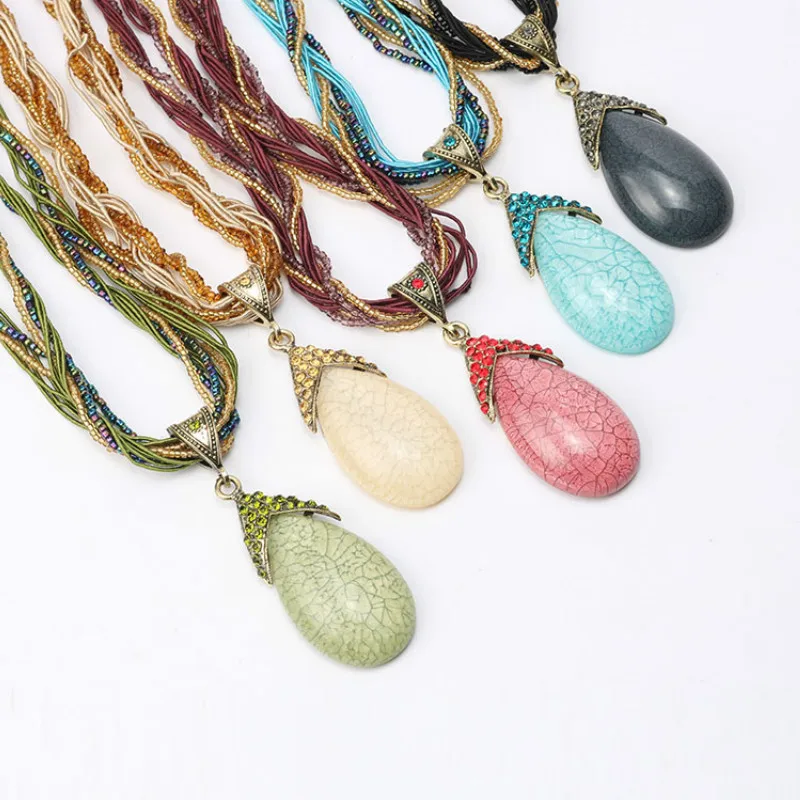 1PC Women Bohemia Necklace&Pendants Multilayer Rhi...