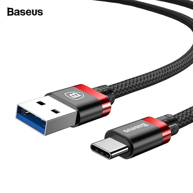 

Baseus USB Type C Cable 3A Data Sync Cord Adapter USB-C 3.0 Type-c Cable For Samsung S9 S8 Oneplus 5 5t Charging Charger Cord
