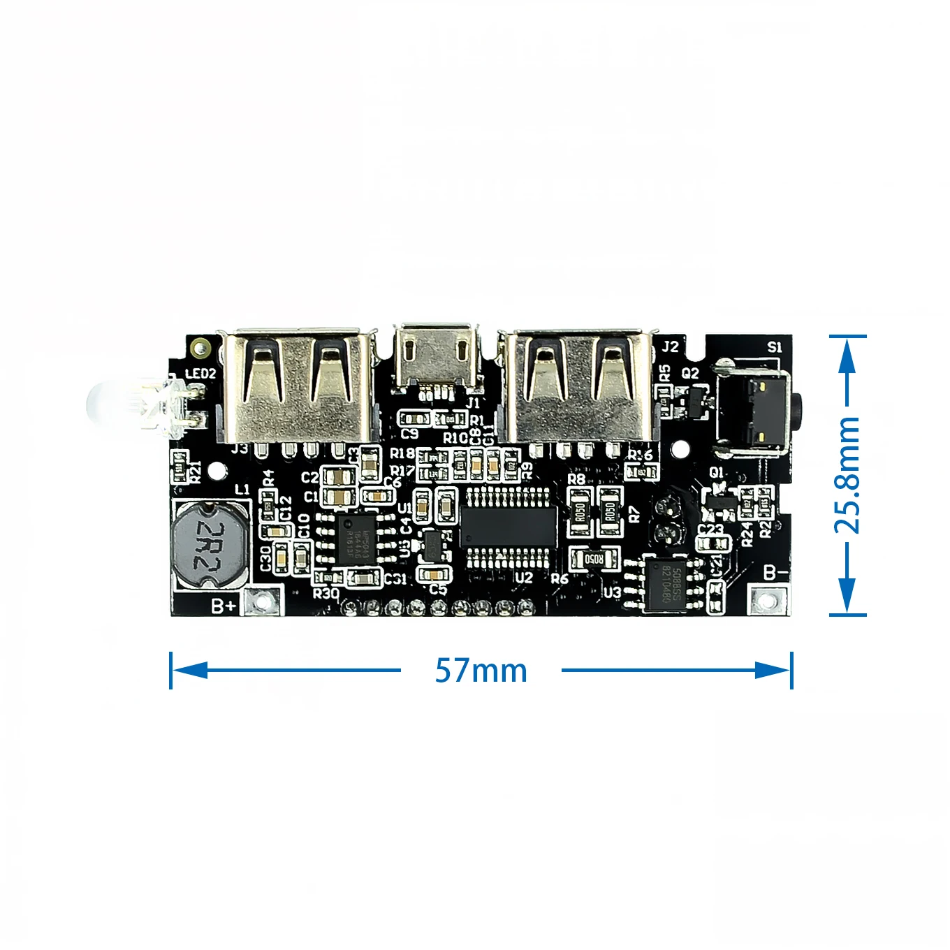 10 шт./лот Dual USB 5V 1A 2.1A мобильный Мощность банка 18650 Батарея Зарядное устройство PCB Мощность модуль аксессуары для телефона DIY светодиодный ЖК-дисплей