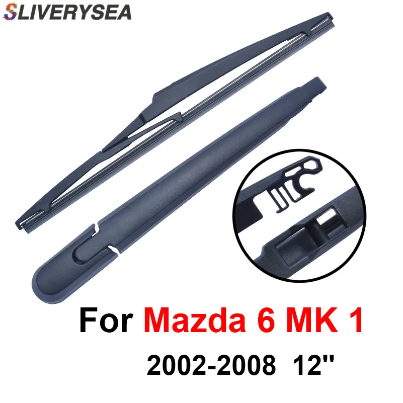 SLIVERYSEA Rear Wiper Blade and Arm For Mazda 6 MK 1 2002 2008 12'' 5