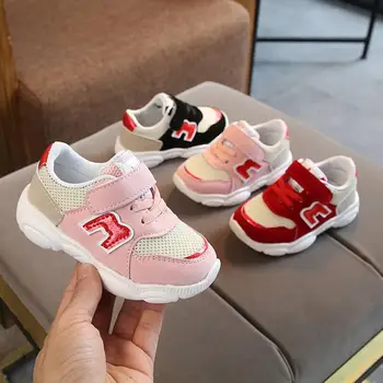 

Children's sports shoes 2019 new spring boys girls mesh breathable sneakers kids wild casual shoes size 21-30