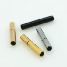 

2mm Rhodium Plated Metal End Caps Clasps Fits Round Leather Cord for DIY Jewelry Findings making