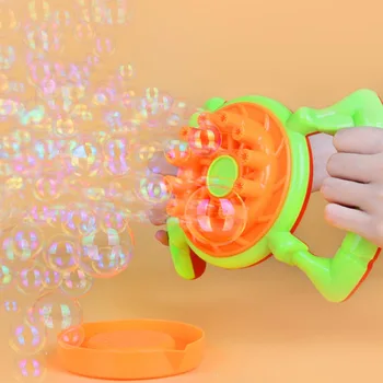 

Steering Wheel Shape Bubble Machine 12-Hole Electric Bubble Machine Small Fan Toy Outdoor Blowing Bubble Toy