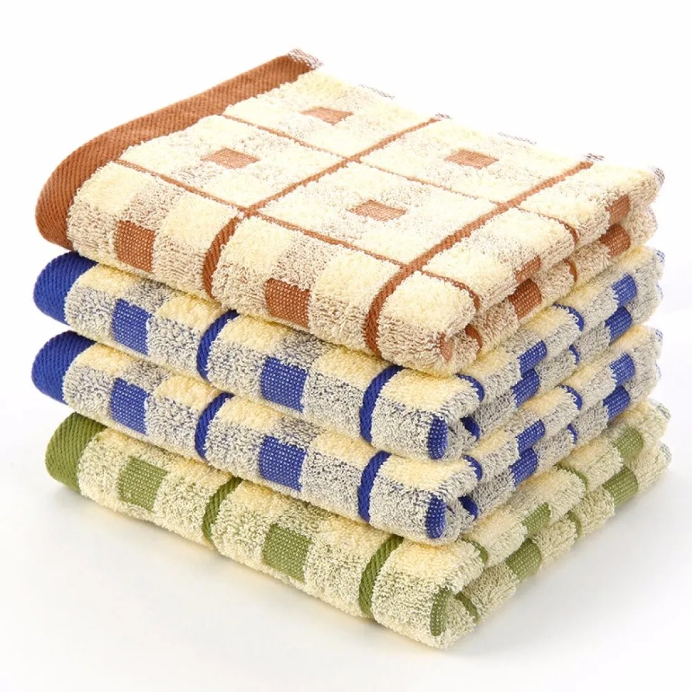 100 cotton towel British fashionable square pattern family wipe face