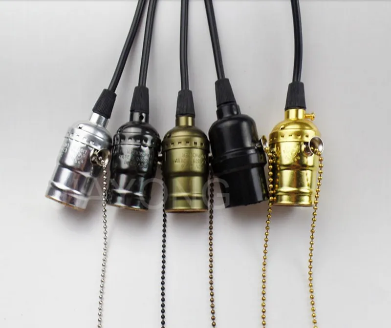 Vintage Pendant Light 5 Style Lamp Holder Light Socket With Pull Switch