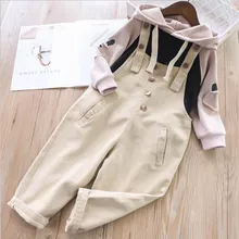 Комбинезоны для маленьких девочек, весна, детские комбинезоны, хлопковый детский комбинезон, джинсы, модная одежда для маленьких девочек высокого качества