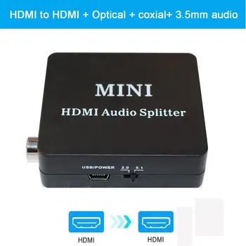 

HDMI To Optical TOSLINK SPDIF 3.5MM headphone 5.1CH /2.0CH Audio Extractor Converter Splitter for HDTV DVD PSP4