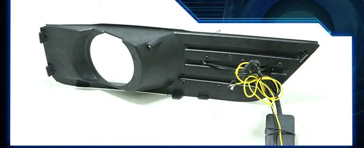 EOsuns led drl Дневной ходовой светильник+ галогенная противотуманная фара для Ford Focus 2005-2006 с движущимися желтыми поворотниками