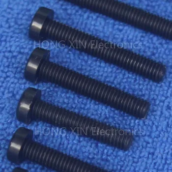 

M4*6/8/10/12/15/16/18/20/22/25/30/35/40 Black 1 pcs Round Head nylon Screw plastic screw brand new RoHS compliant PC/board DIY