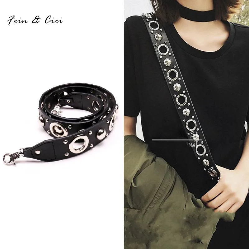 handbags strap large big strap you rivets belt handbags belts bag