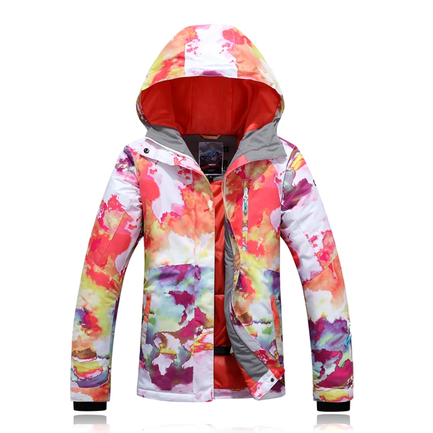 Women Ski Suit Waterproof Windproof Skiing Jacket Thicken Warm Clothing