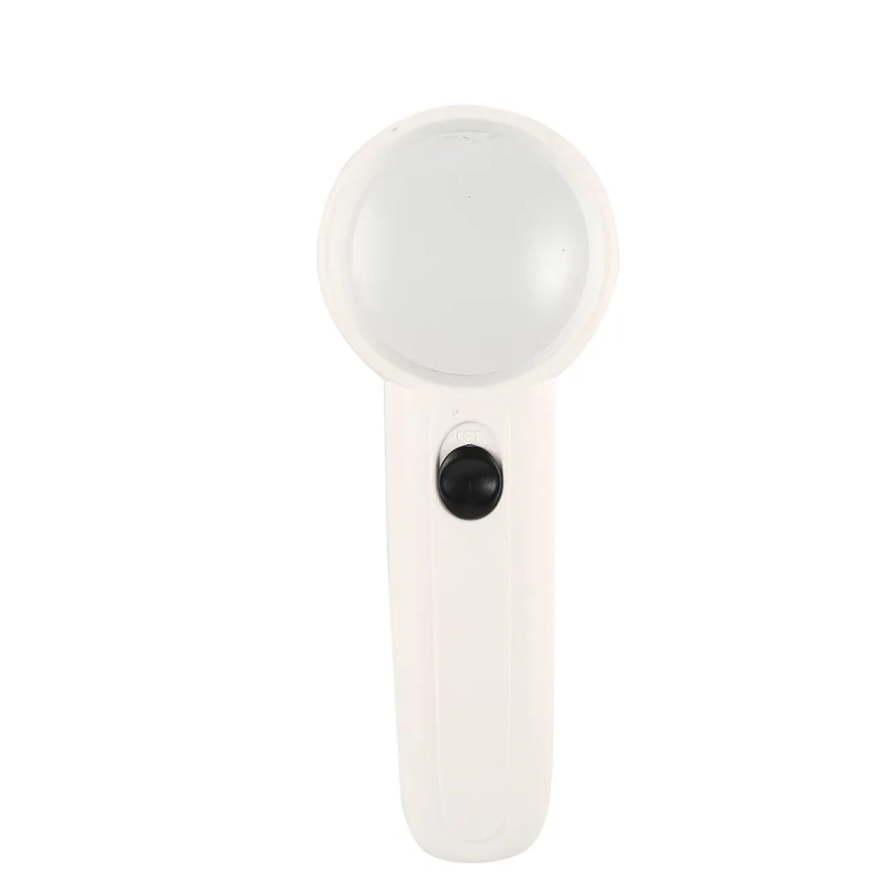 

50mm 5x/15x/40x Diameter Hand Hold Magnifier Multipl Magnifying Glass Loupe White LED Magnification for Repairing Gardening