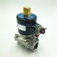 1-1/" DN40 BSP AC220V AC110V AC24V Нержавеющая сталь 304 нормально открытый Электрический электромагнитный клапан N/O