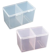 Япония стиль коробка для хранения Очистки полотенце для ногтей прозрачные отделения для хранения Коробка органайзер для косметики ватный коврик приемная коробка