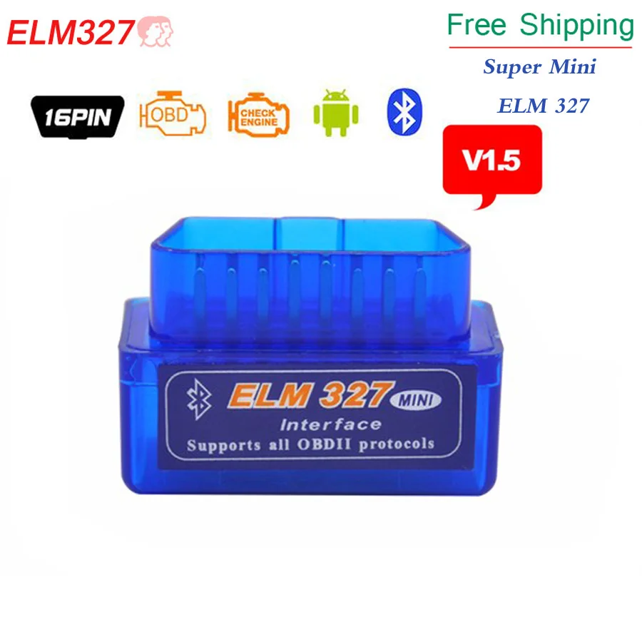 Супер Мини ELM327 Bluetooth elm 327 V1.5 с чипом 25k80 мини ELM автоматический OBD2 диагностический