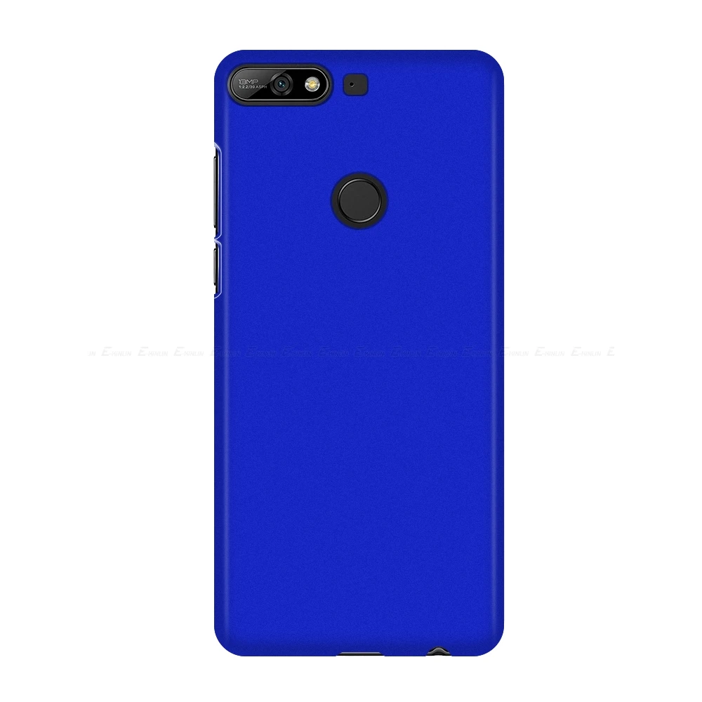 Ультратонкий матовый жесткий пластиковый чехол для телефона HuaWei Y9 Y7 Y6 Y5 Y3 Lite Prime Pro матовый чехол - Цвет: Темно-синий