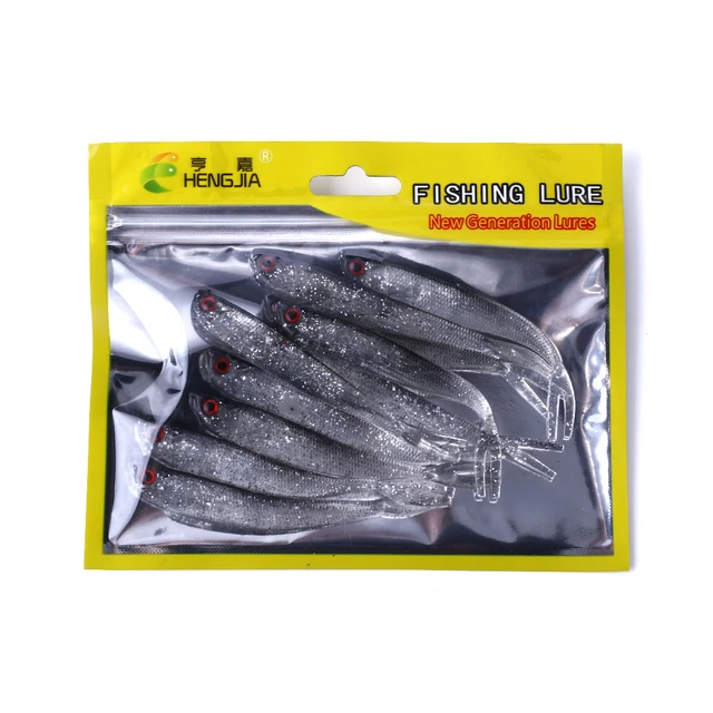 HENGJIA 10pcs Fishing Lures Smell Red Worm Soft Bait Worms Artificial Lures  Simulation Earthworm Fishing Tackle