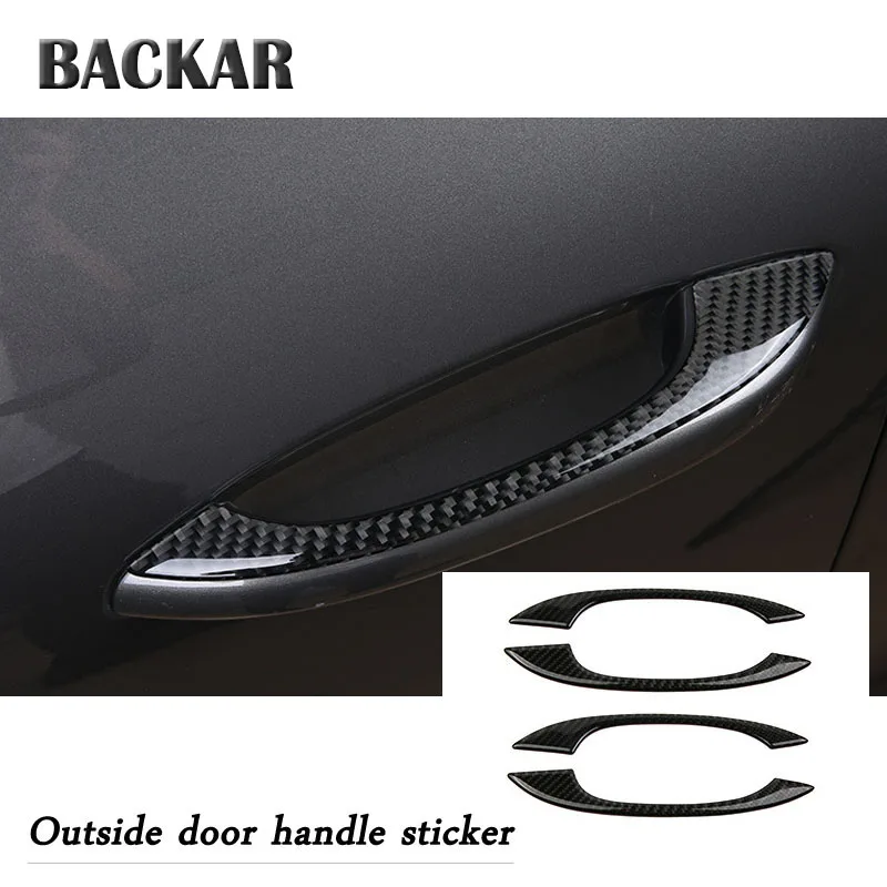 

BACKAR Car External Door Handle Stickers Cover Outside Decorations Styling For Porsche Macan 2015 2016 2017 2018 Accessories