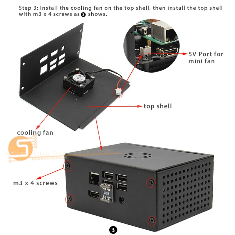 Raspberry Pi X820(X800) SSD и HDD плата хранения соответствующий металлический чехол/корпус+ выключатель питания+ вентилятор охлаждения комплект