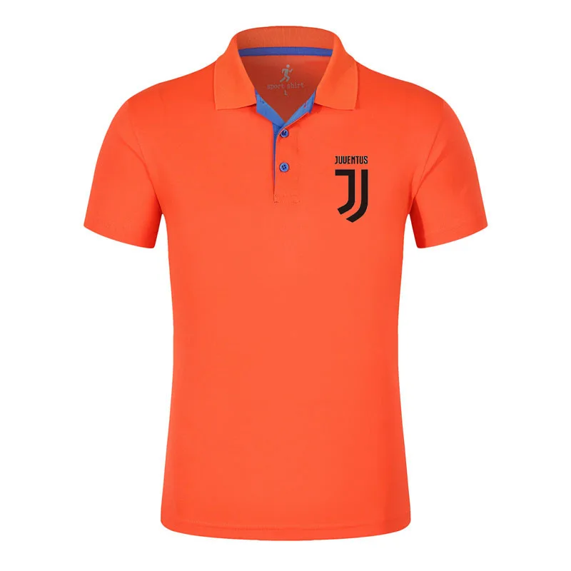 Летняя мужская футболка, брендовая быстросохнущая модная футболка с отворотом для мужчин и женщин, деловая Повседневная Подростковая футболка, мужские футболки для гольфа - Цвет: Оранжевый