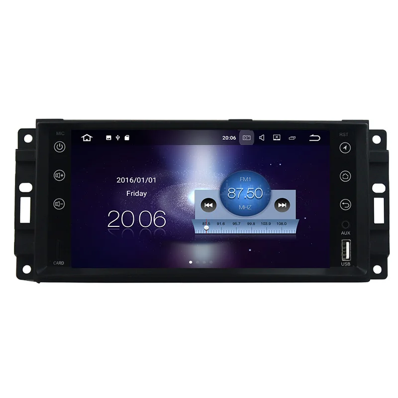Cheap Aoluoya 2G RAM Android 7.1 CAR Radio GPS Navigation For Jeep Commander Compass Grand Cherokee Wrangler Chrysler Sebring 300C 1