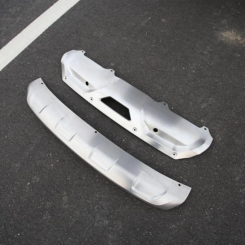 Stainless steel Car Front +Rear Bumpers Protector Guard Skid Plate Fits