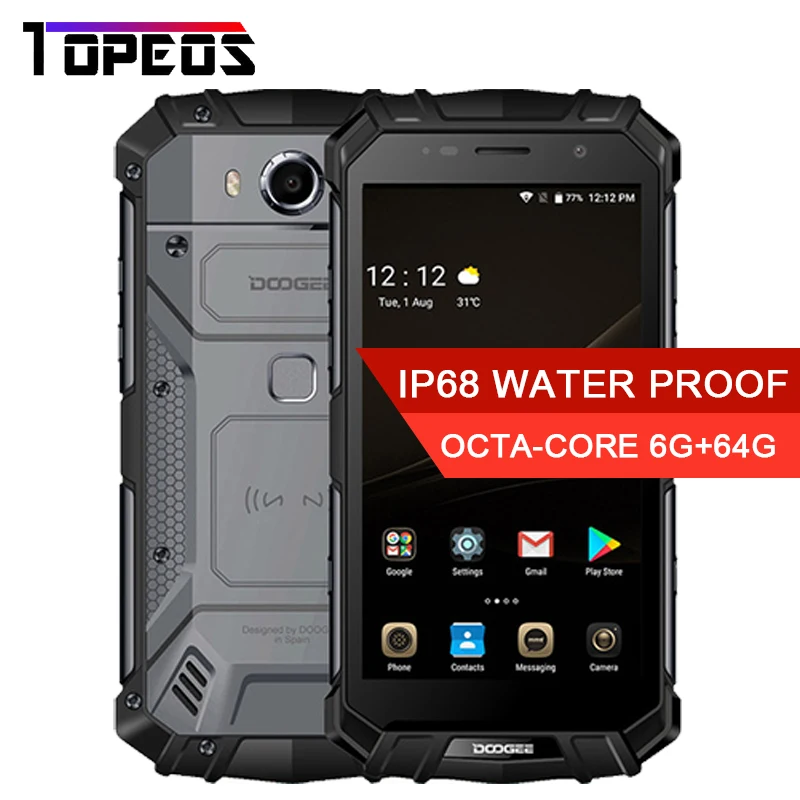 DOOGEE S60 IP68 Wireless Charge 5580mAh 12V/2A Quick