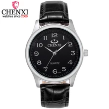 CHENXI Brand Top Luxury Leather Strap Man Watches Fashion Round Dial Gentleman Wristwatch Delicate Waterproof Quartz