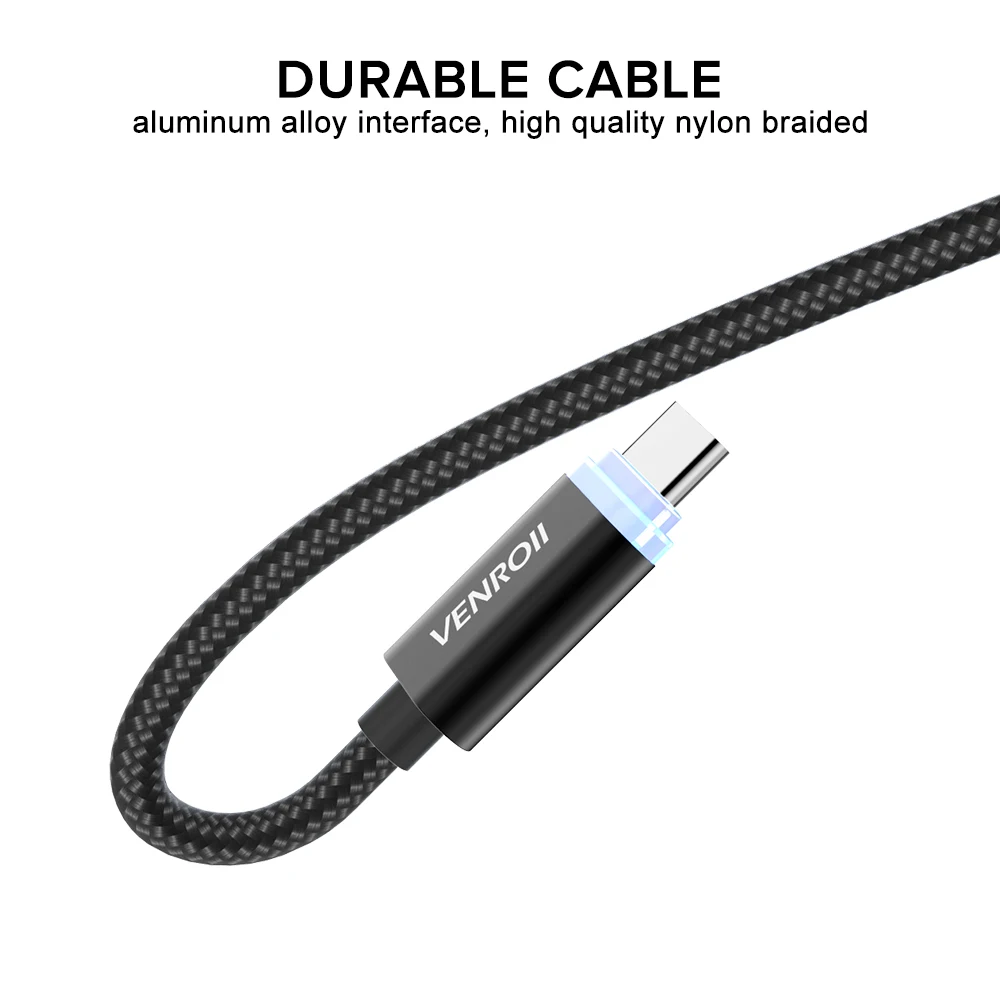 1 м светодиодный usb кабель с нейлоновой линией синхронизации данных для huawei mate 20