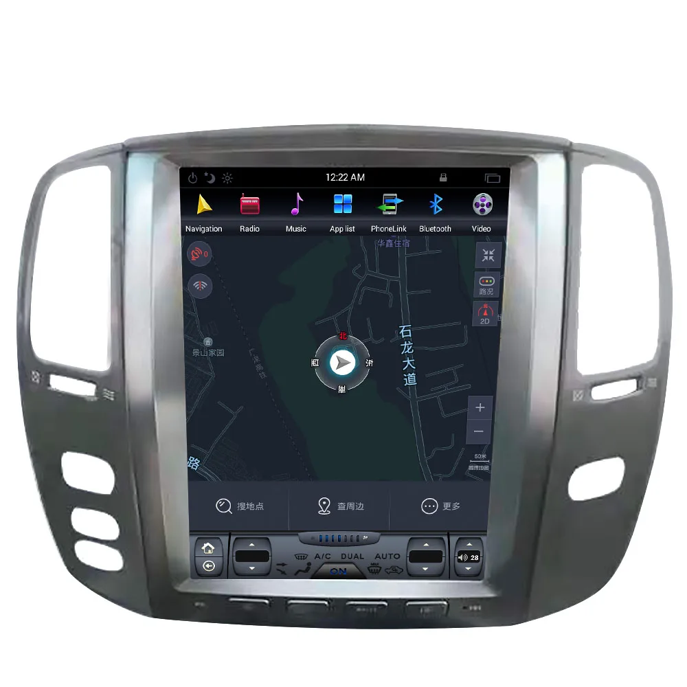 Tesla стиль автомобиля gps навигации для Lexus LX470/LX-470 2002 2003 2004 2005 2006 2007 мультимедиа радио без DVD плеер 4K