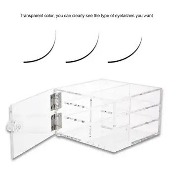 

6 Layers False Eyelashes Acrylic Storage Box Organizer Grafting Fake lashes Storage Box Makeup Case Eyelashes Extension Tool