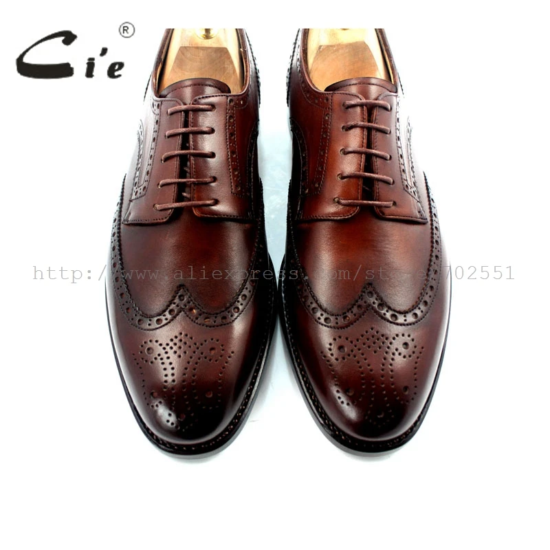 Мужские броги туфли из натуральной телячьей кожи на шнуровке|shoes free shipping|shoe