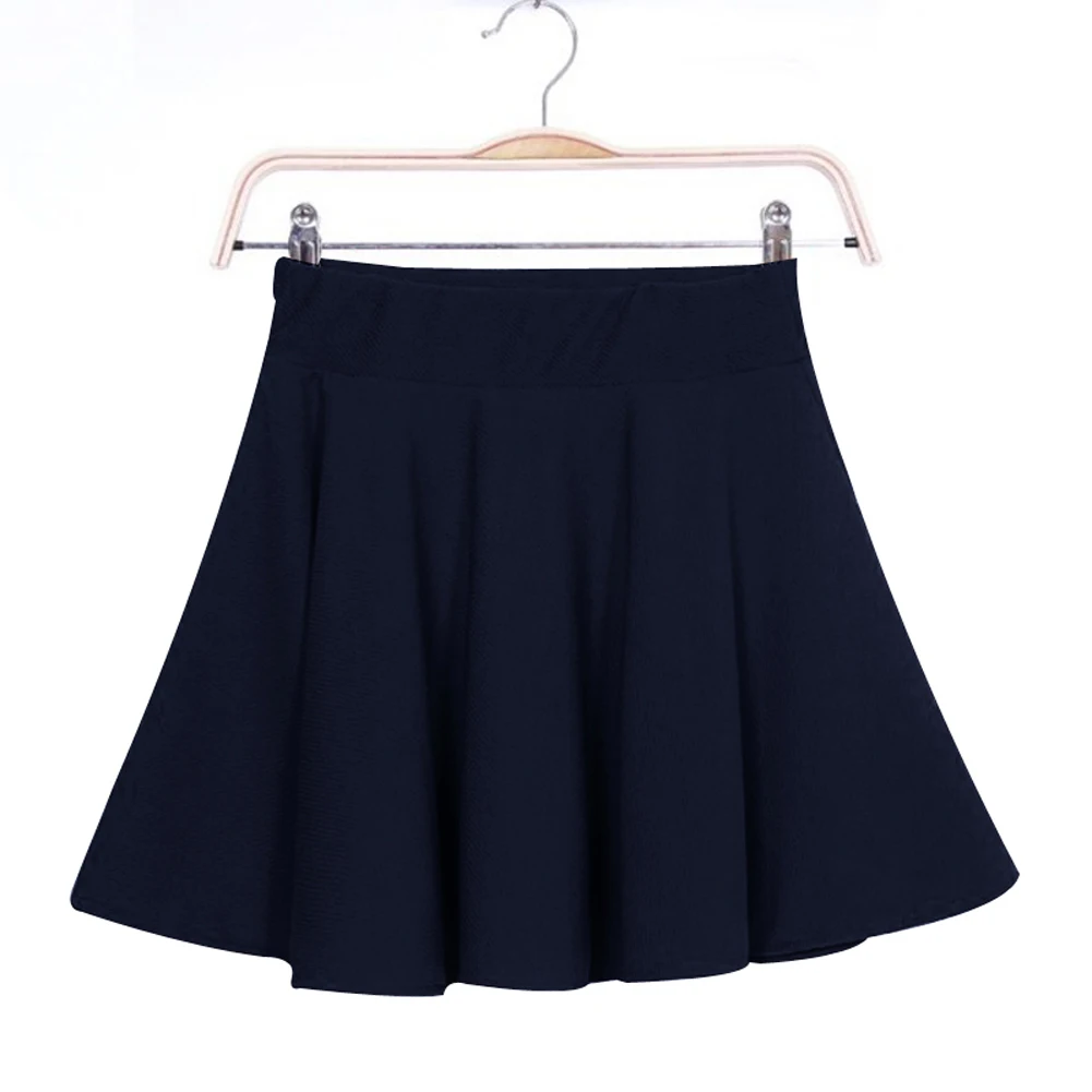 Новая женская юбка, Сексуальная Мини Короткая юбка, Осенние юбки, женские тянущиеся плиссированные юбки-пачки с высокой талией, Лучшая распродажа-WT - Цвет: Dark Blue