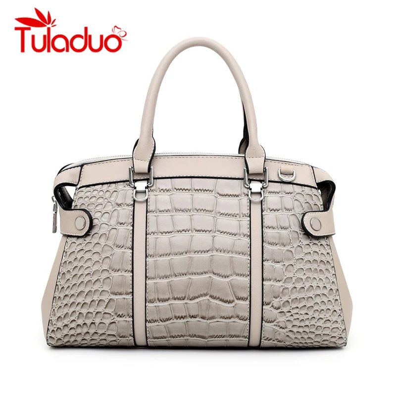 

2019 Elegant Shoulder Bag Crocodile Print Women Designer Luxury Casual Tote Handbags Women Bags Vintage Messenger Crossbody Bag