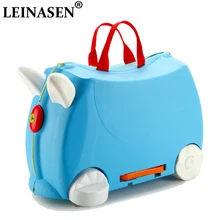 Горячая мода путешествия багаж шкафчик мальчик девочка автомобиль игрушка коробка чемодан может сидеть, чтобы кататься ребенок чек коробка Детский праздник Подарочная коробка для хранения
