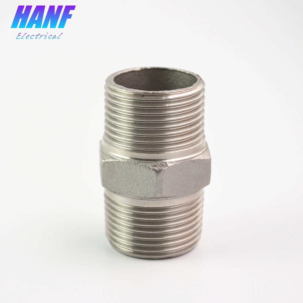 1 шт. BSP 3/4 &quotк штекеру резьба Шестигранная ниппель равный фитинг трубы SS304