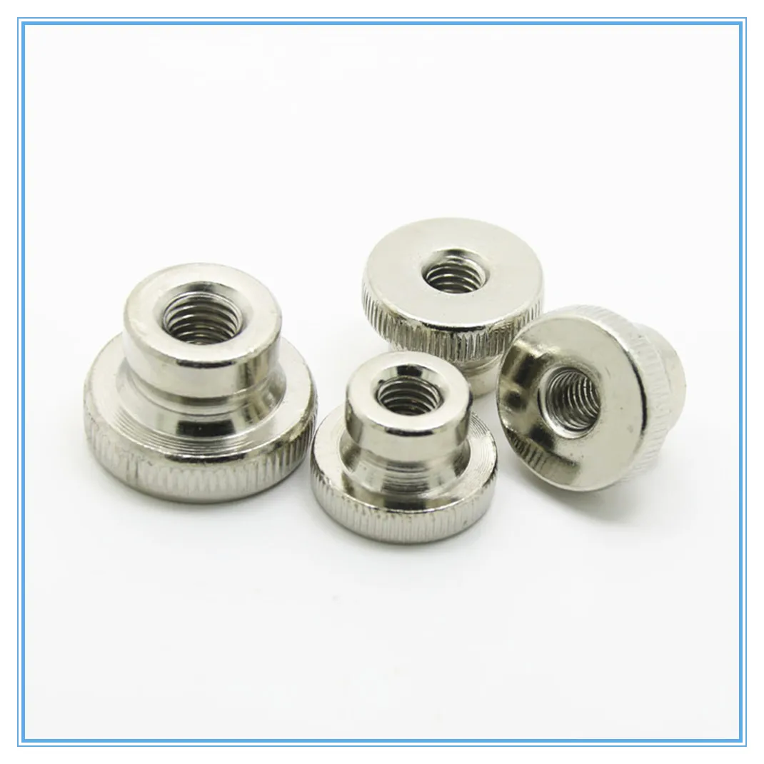 10PCS M3 M4 M5 M6 M8 M10 GB806 nickel plated knurled nut, high head