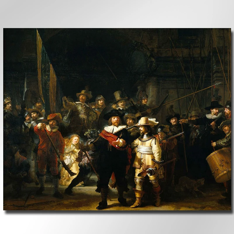 Алмазная картина Rembrandt известная &quotночные часы&quot 5D DIY полный квадрат/круглая