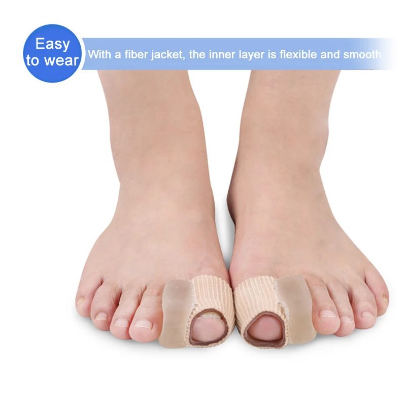 1 Pair Silicone Gel Toe Separator Straightener Bunion Spacers Support Foot Corrector Hallux Valgus Relief Foot Care Tool