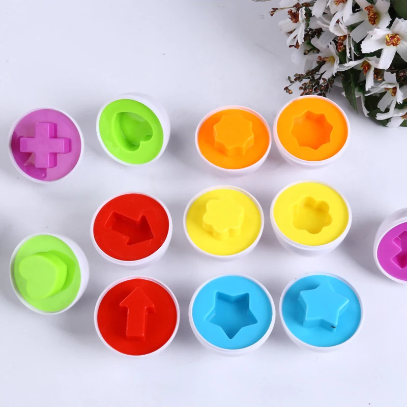 Cut Egg Pair Egg Capsule Building Block Spelling Toy Baby Early Education Learning Toy Combination Building Blocks Kids Toy Gift