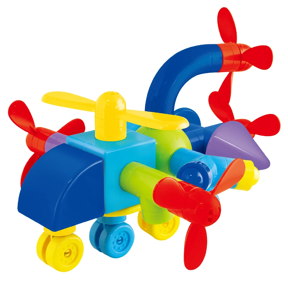 Мраморный Запуск когнитивные перевозки пластиковые трубчатые бруски мозаика Вертолет Самолет Детский сад развивающие игрушки