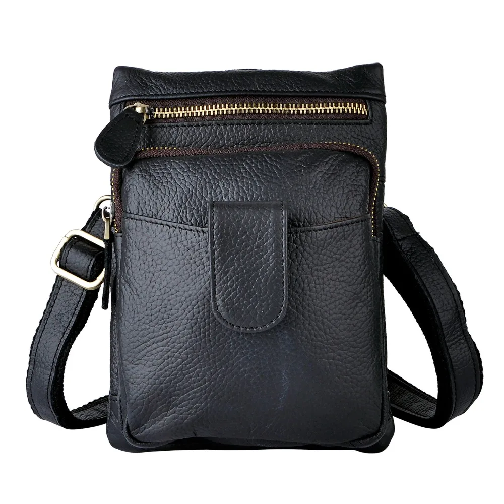 

Fashion Leather Multifunction Hook Waist Pack Cross-body Bag 7" Summer Pouch Messenger Bag Phone Pouch Waist Belt Bag 6549b