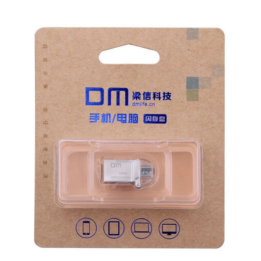 DM pd008 флэш накопитель USB OTG 8 г 16 32 2.0 диск из металла флешки мини ручка для