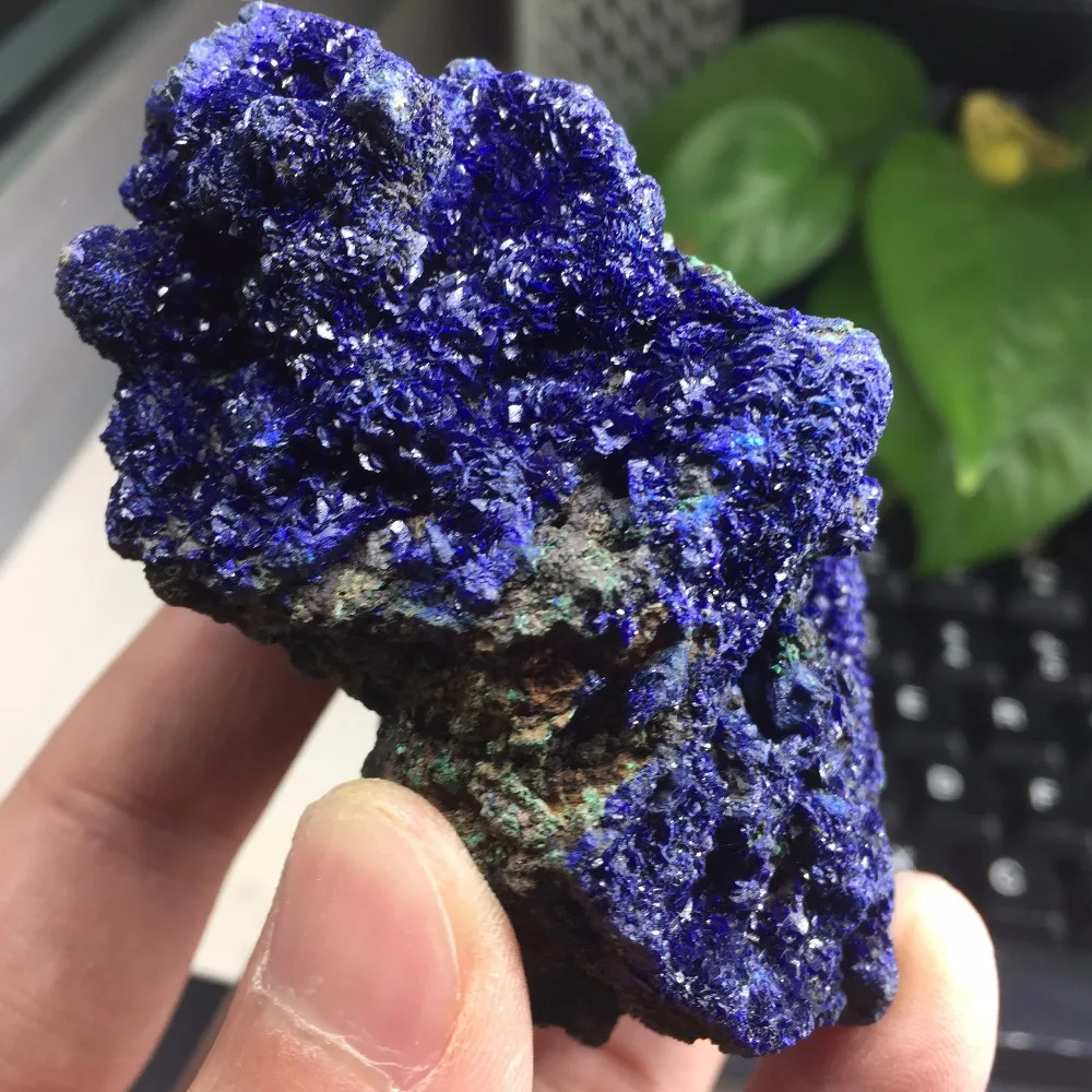

206g Natural Chessylite Material High Quality Specimen azurite Geode Healing Bule Malachite Stone Reiki Decor Home Ornaments