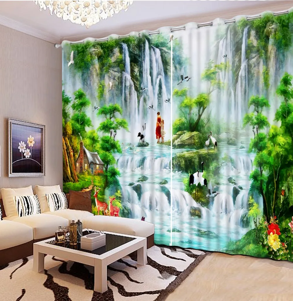 

New Custom curtains for living room 3D Beautiful 3D curtains modern home decor custom curtains model home curtains